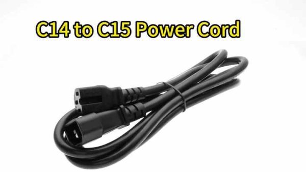 C14 to C15 Power Extension Cable - 10A 250V IEC320 PDU/UPS Cord, H05VV-F 3G1.5mm