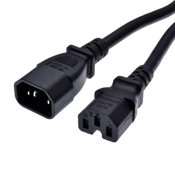 C14 to C15 Power Cord Male to Female PDU Power Extension Cable UPS Power Cord,H05VV-F 3G 1.5MM ,10A, 250V