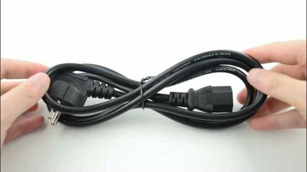 2-Pin European AC Power Cord with CEI/IEC Connectors for Computers