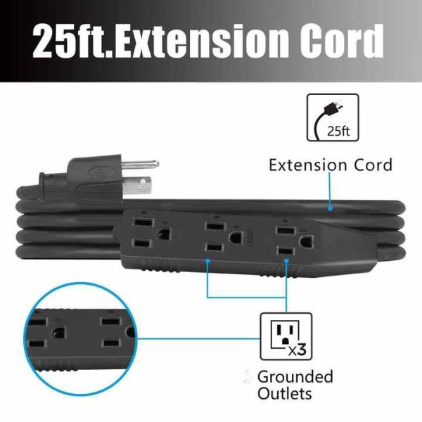 Electrical Supplies Professional Manufacturer Industry Socket 3 Outlet Banana Multiple Outdoor Extension Cord