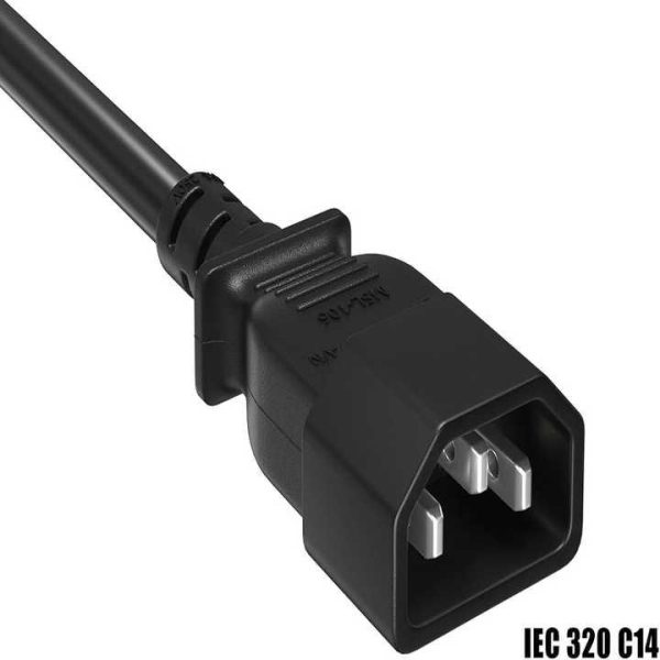 1.8m Power Extension Cord C14 C13 125V 18AWG Extension IEC-320-C14 IEC-320-C13 AC Power Cable for Computer Power Cord