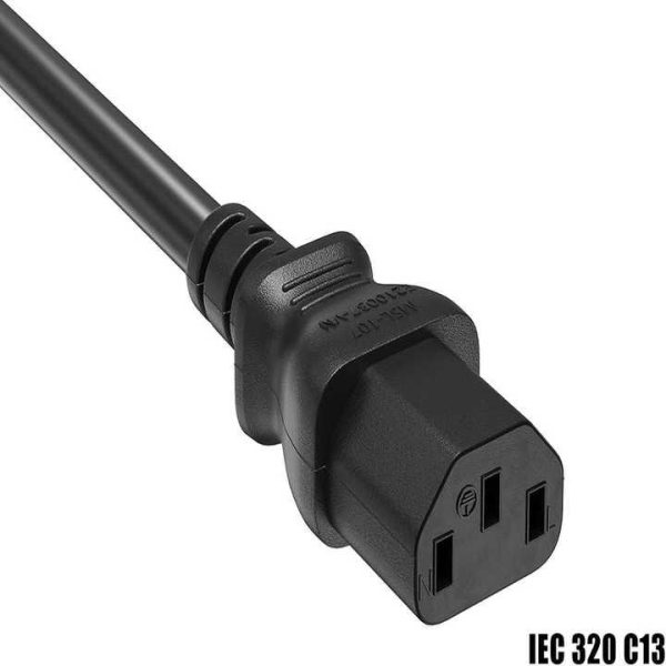 1.8m Power Extension Cord C14 C13 125V 18AWG Extension IEC-320-C14 IEC-320-C13 AC Power Cable for Computer Power Cord