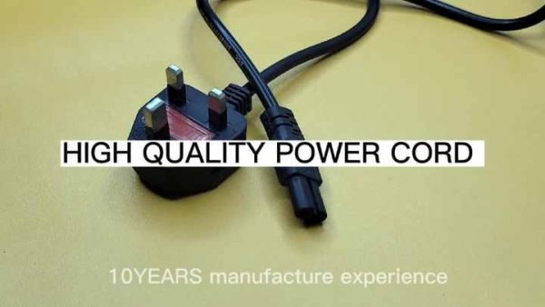 UK 3-Pin AC Power Cord 240V 15A with IEC Female End, 1.5m PVC Jacket for Computers & Electronics