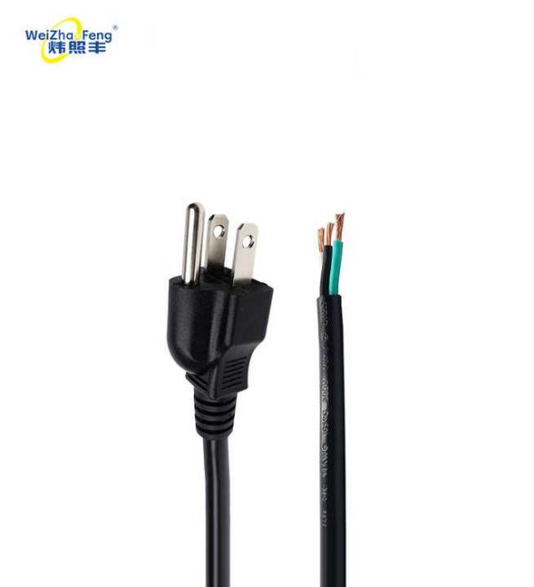 UL Certificate OEM NEMA 5-15P AC Plug Power Cord 3C*18AWG 1.2M 1.5M 1.8M 2M SJT PVC AC Power Cord Cable Power Extension Cords