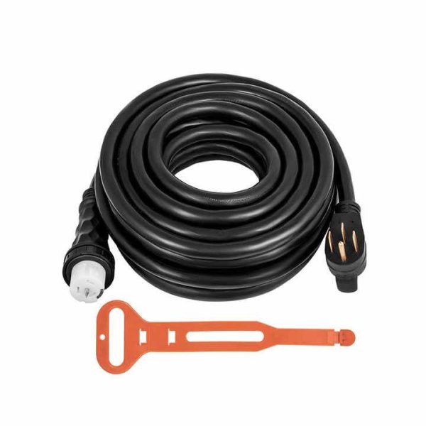 Us Standard 50A Generator Extension Cords NEMA 14-50P--SS2-50R Twist Lock Connector Electrical Extension Cord Black Pvc Copper