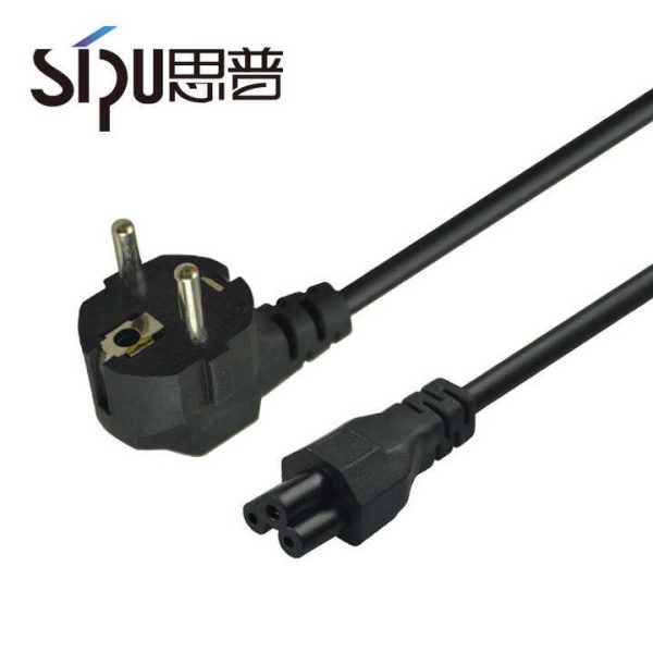 SIPU Wholesale Price Cheap Ac Pc Power Extension Cable with Plug 2 Pin Eu Laptop Power Cord