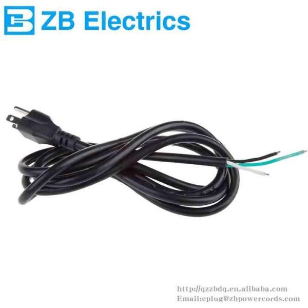 2024 Wholesale American Ac Power Cords Cable Flat 2-pin Electrical Plug for Household Apply