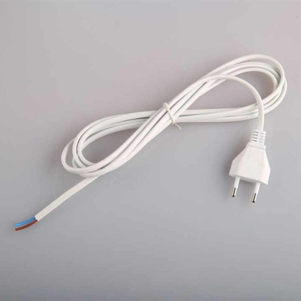 1meter 1.5meter 2meter 3meter Ac Cable Europe Standard White Eu Plug Power Cord Extension Bare Wire Vde