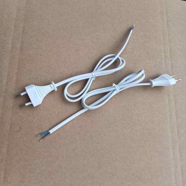 1meter 1.5meter 2meter 3meter Ac Cable Europe Standard White Eu Plug Power Cord Extension Bare Wire Vde