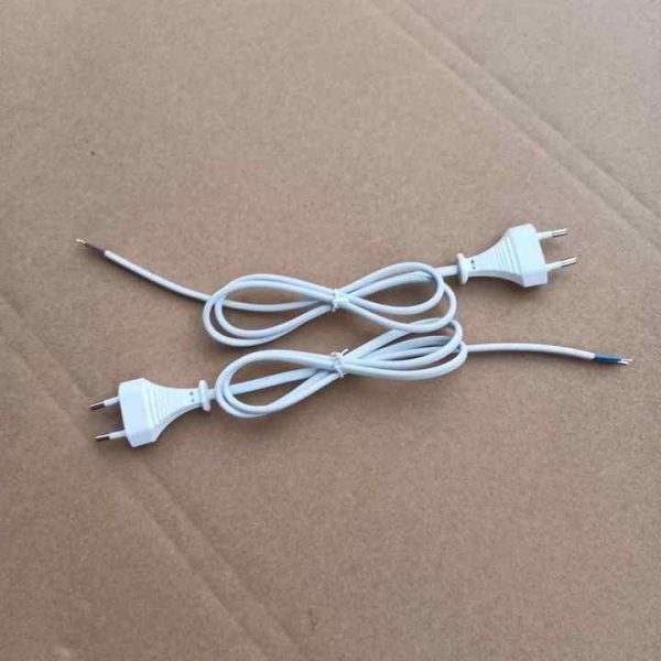 1meter 1.5meter 2meter 3meter Ac Cable Europe Standard White Eu Plug Power Cord Extension Bare Wire Vde