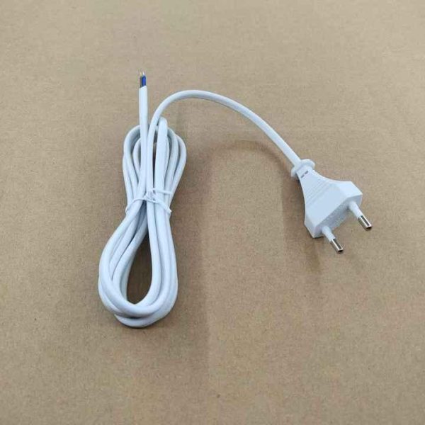 1meter 1.5meter 2meter 3meter Ac Cable Europe Standard White Eu Plug Power Cord Extension Bare Wire Vde