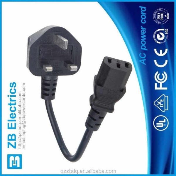 Us Eu Au Uk Plug Power Cord With Hand Switch,AC Cable UK Plug