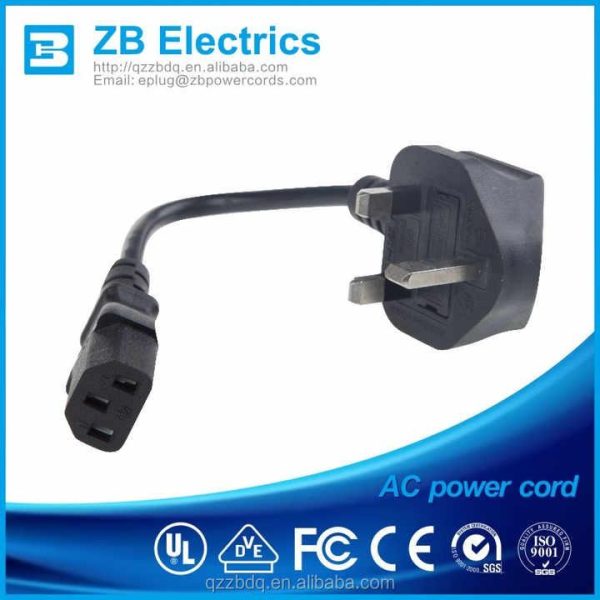 Us Eu Au Uk Plug Power Cord With Hand Switch,AC Cable UK Plug