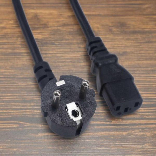 EU C13 1.5m Power Extension Cable Home Appliances Laptop Computer 2 Pin AC Power Cord