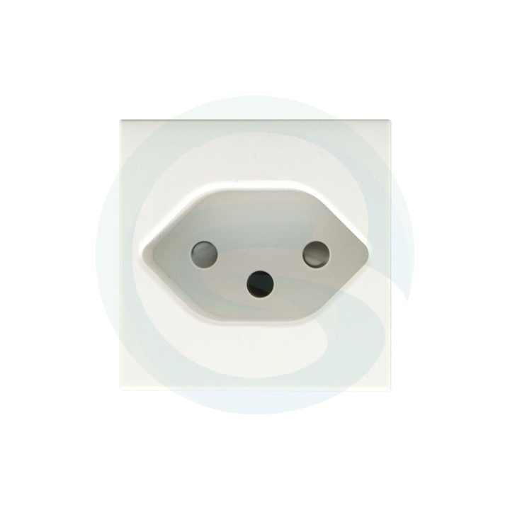 Swiss Standard Ceramic Wall Modular Sockets White Plastic PC Modular Switch Socket Power Supply Outlet Plugs & Sockets