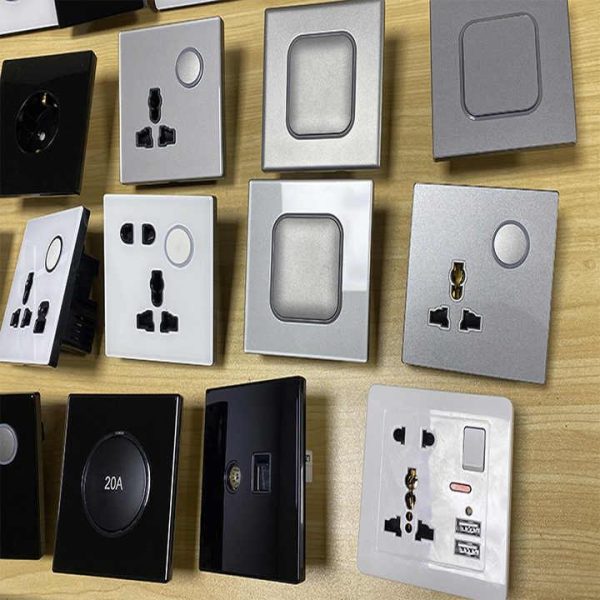 Home EU US Socket Light Wall Socket 220V 15A Electrical Socket Wall