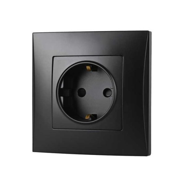 Factory New Design Hot Sale Low Price White Black PC Material EU Wall Socket