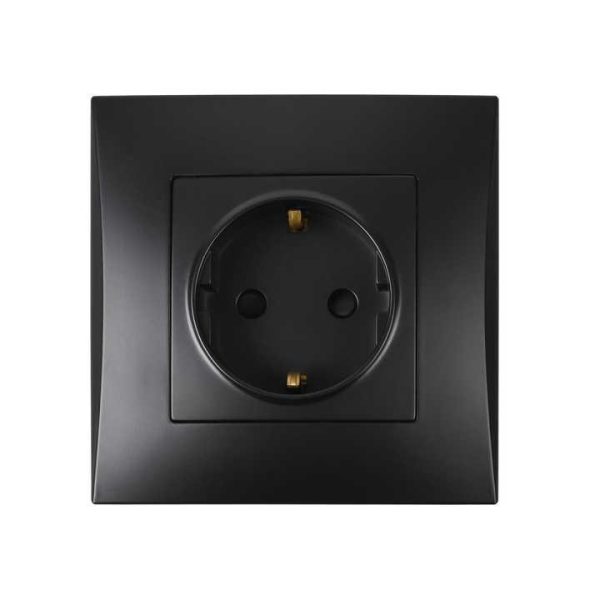 Factory New Design Hot Sale Low Price White Black PC Material EU Wall Socket