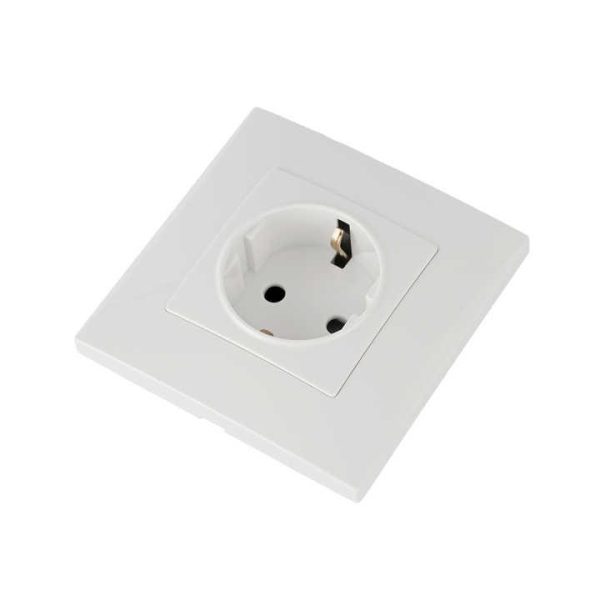 Factory New Design Hot Sale Low Price White Black PC Material EU Wall Socket