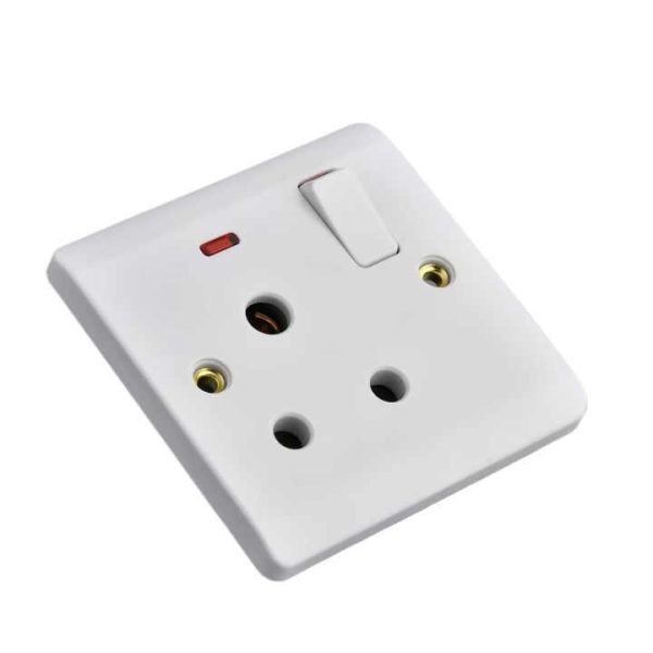 Factory Sales Simple White Fireproof Safe Market Wall Switch Socket for Home Office Hotel Use