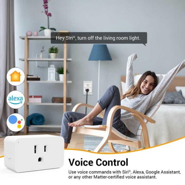 ETL FCC Matter Plug Siri Google Alexa Voice Control Smart Home Life WiFi Matter Smart Plug Remote Control Smart Socket Plug