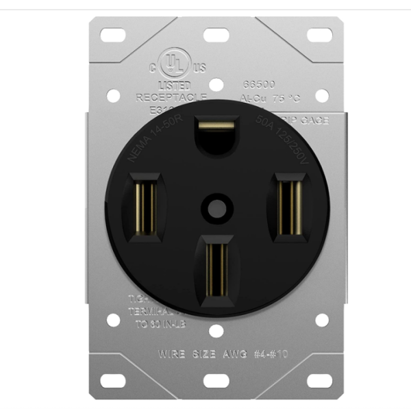 Flush Mount Electrical Rceptacle Industrial Dryer Outlet Grounding Nema Socket U.S. and Canadian Electrical Standard Approv