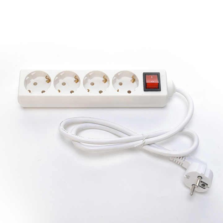 European 4 Outlet 3 Prong Angle Plug Adapter Surge Protector 3 X 4 1m 2m 3m Power Strip - Extension Cord With Cheap Price