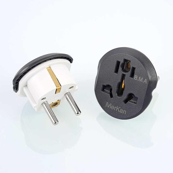 Factory Supply Universal 2 Pin Adapt Plug Travel Power Adapter Travel Adaptor Eu Sockets 2 Pin to UK 3 Pin Plug Adapter