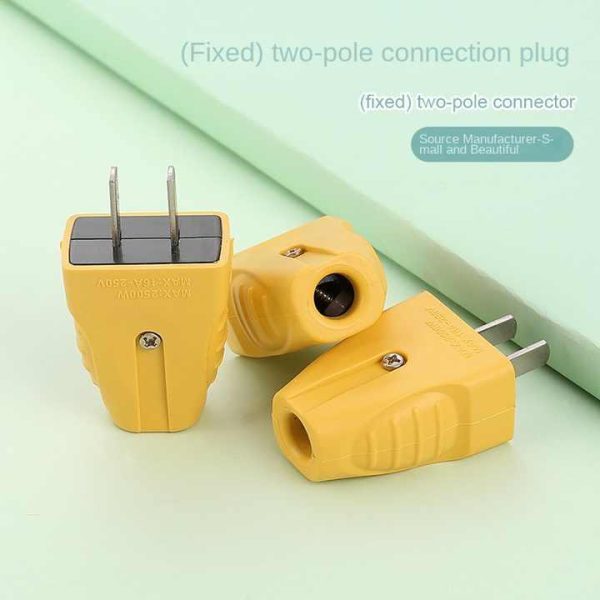 Best Selling Fixed Rotation protection Power Plug Two Pole Industrial Plug Yellow Large Flat Plug