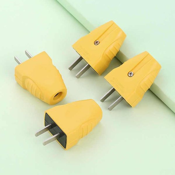 Best Selling Fixed Rotation protection Power Plug Two Pole Industrial Plug Yellow Large Flat Plug