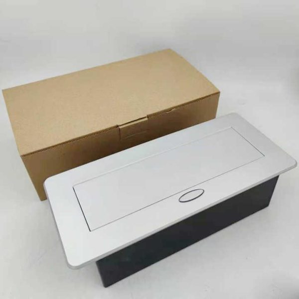 The Factory Hidden Silver Usb Tabletop Electrical Plug Power Socket Box Indonesia Slow Lift Pop up EU Desktop Socket