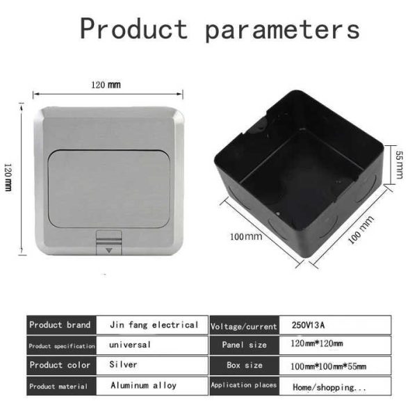 Factory Manufacturing Buried Invisible Power Socket, Universal Six-hole Socket, Vietnam Thailand Family Mall Floor Socket Box