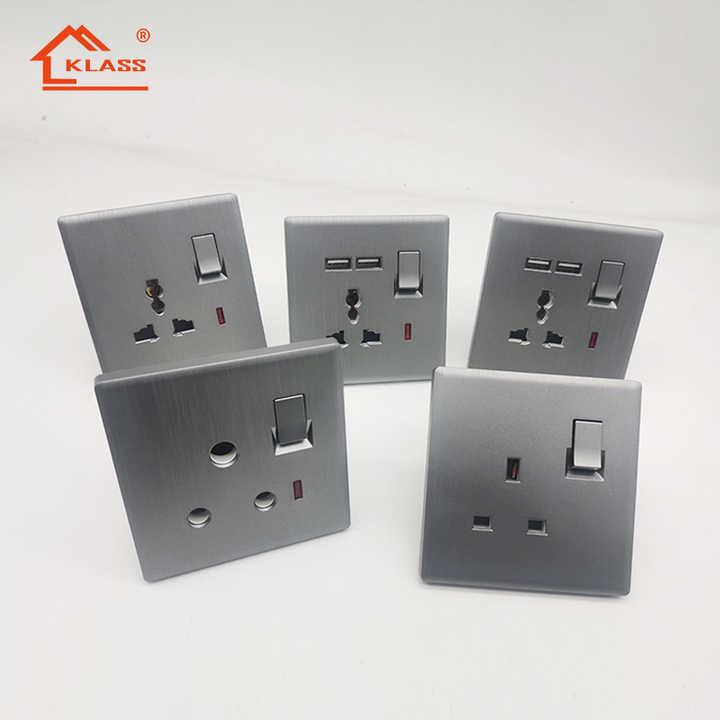 Electrical Switches Socket 15 Amp Outlet 1 Gang 3 Round Pin Switch Socket