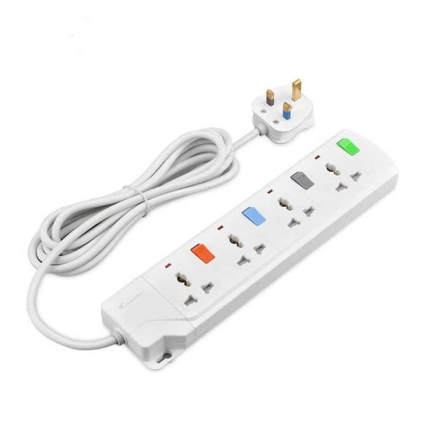 Custom Modern Universal Standard Power 4 Outlets 4 Gang Electric Extension Socket With Safe Fireproof