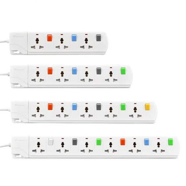 Custom Modern Universal Standard Power 4 Outlets 4 Gang Electric Extension Socket With Safe Fireproof