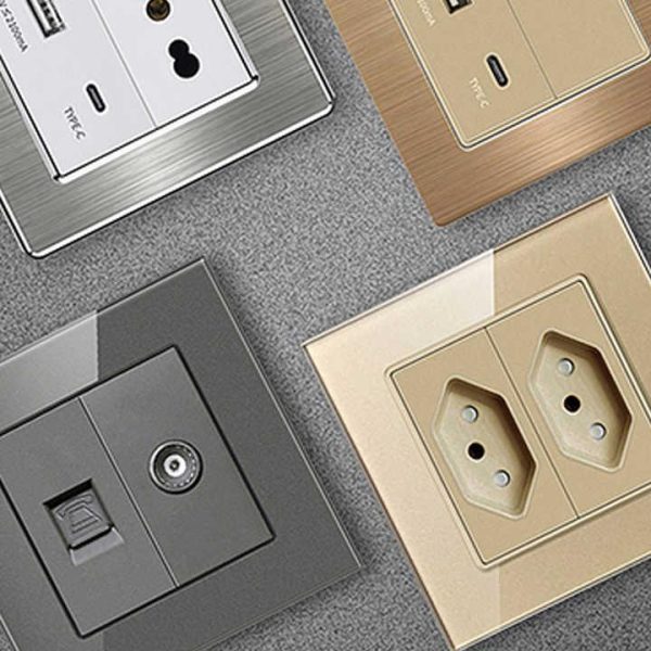 Multi Wall Switch Socket with Light Indicator 3 Pin Universal Sockets and Switch