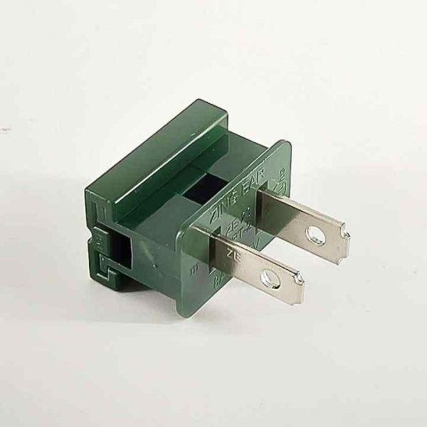 UL 8A 125V Male Slide-On Vampire Plug for SPT-1/SPT-2 Cables - Commercial Grade, Non-Grounding, IP20 Rated