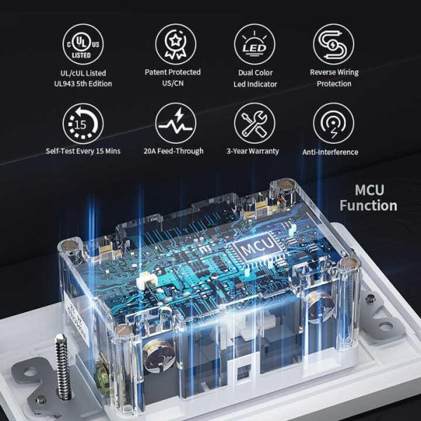 Low Price Wholesale Wiring Device Gfci Receptacle Tr & Wr Anti-uv Self Testing Functional 20a New Color Gfci Outlet for Bathroom