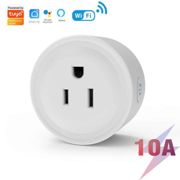 AC Factory Direct Sales Smart Home 10A 16A FCC CE Us Wireless Smart Wifi Plug Socket APP Remote Control Works with Alexa google