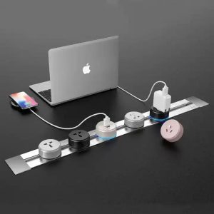 Touchmi in the Countertop Multi-purpose Meeting Tabletop Hidden Sockets Usb Wall Plug Electrical Power Outlet Track Socket