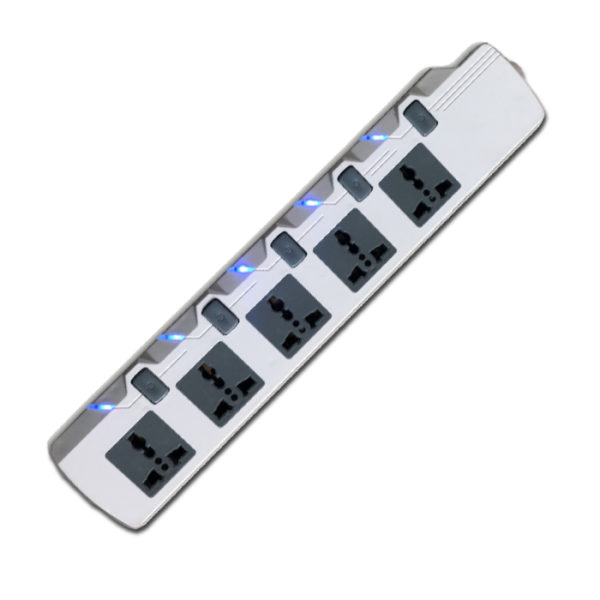 Wholesale Custom Most Popular Power Strip Extension Cord Lead Multi Switch 5 Way Home Power Socket