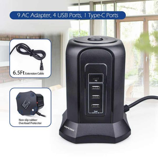 UK/US/EU Plug Smart Power Strip Smart Electrical Extension Socket With USB Port