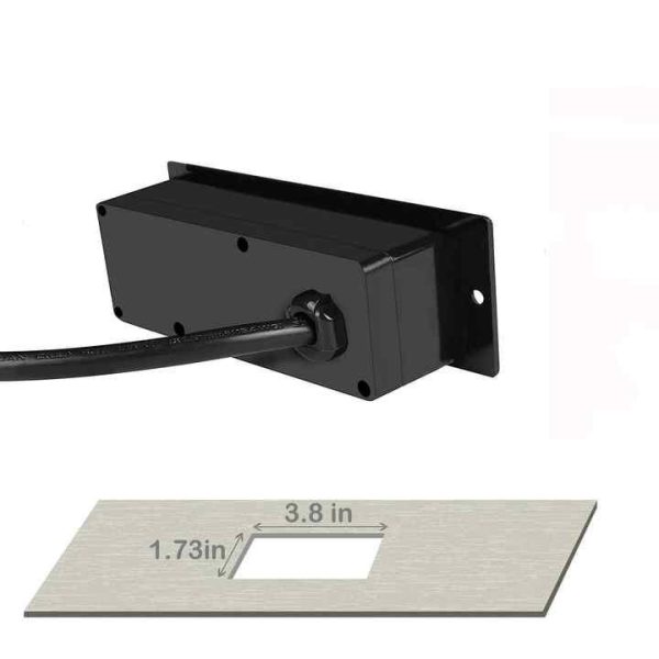 Desktop Recessed Power Strip Counter Top Cabinet Extension Power Strip Hub 2 Power Outlets &2 USB Ports