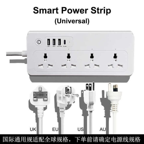 Matter Smart Home Electric Extension Socket Power Strip With Usd Type C Ports Uk Eu Us Wifi Smart Electric Power Strip