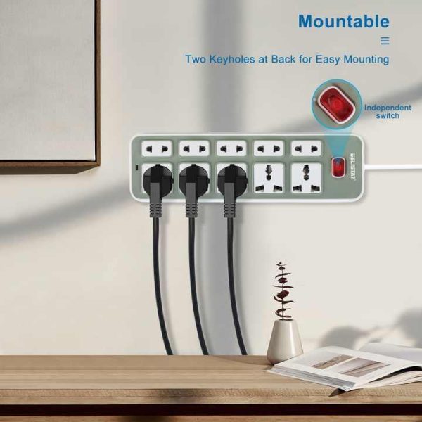 Electrical Power Strip Hot Sale Multi Extension Universal 10 Ways Socket