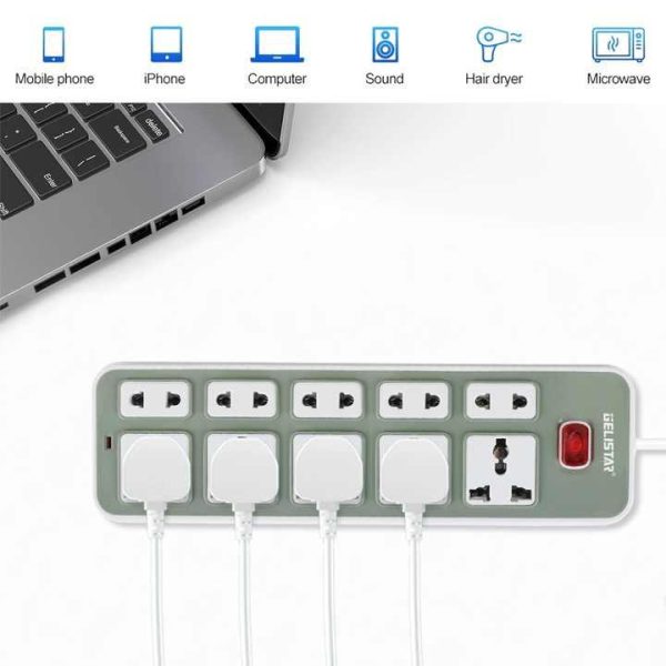 Electrical Power Strip Hot Sale Multi Extension Universal 10 Ways Socket