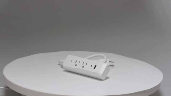 ETL Certified 2-Outlet Power Strip with USB Charger - Portable Compact Design for Dorm Rooms & Residential Use