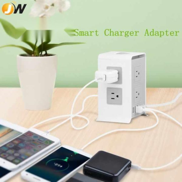 Power Strip with USB Surge Protector 8 Outlets 4 USB Port Charger Charging Tower