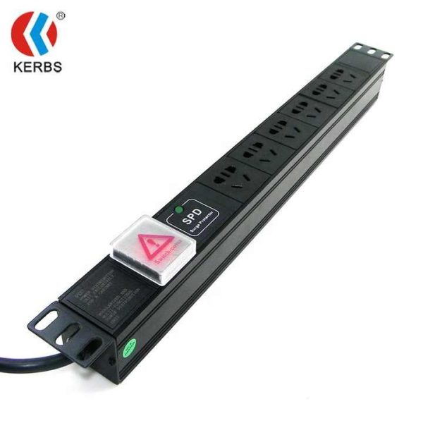 19'' IP20 Multi-Outlets Surge Protective Power Extension Socket PDU Power Strip