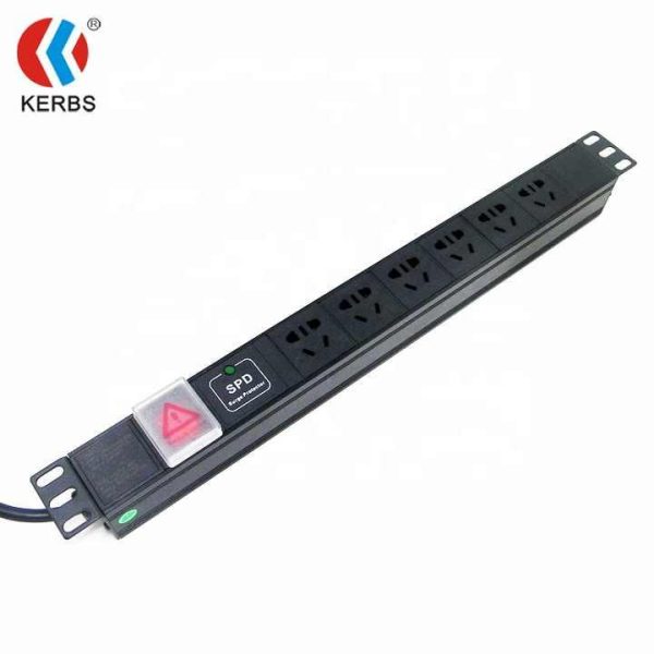 19'' IP20 Multi-Outlets Surge Protective Power Extension Socket PDU Power Strip